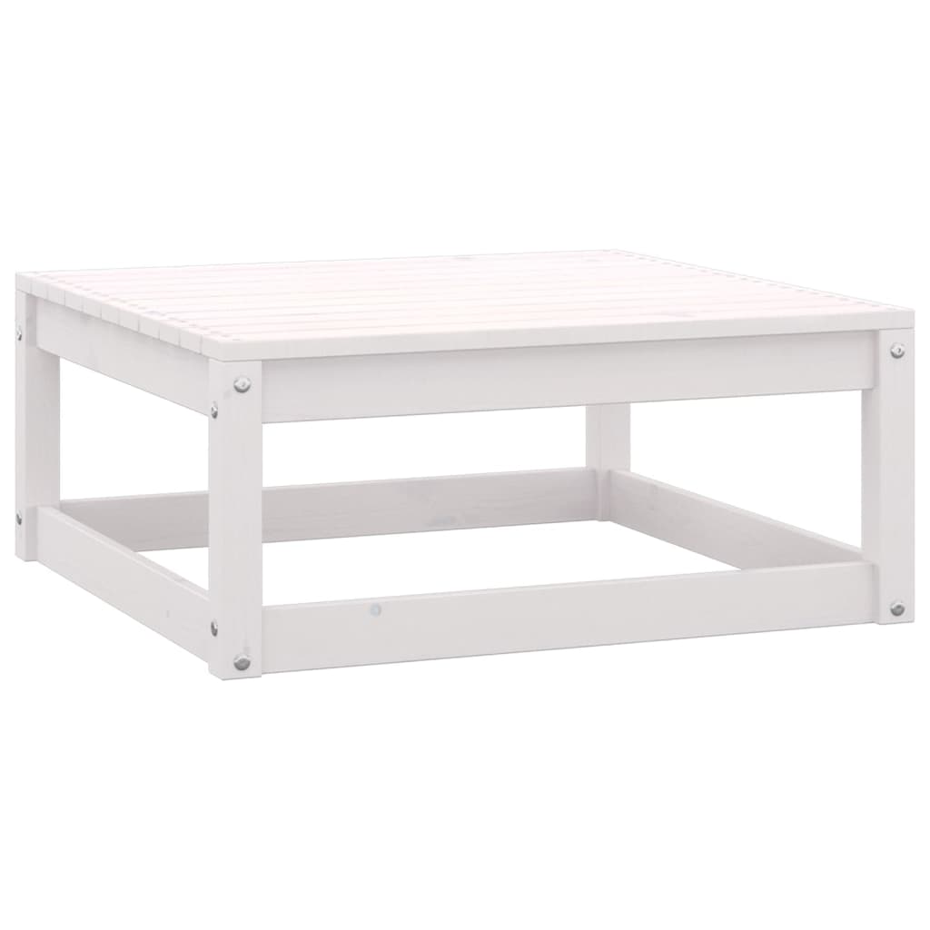 14-tlg. Garten-Lounge-Set mit Kissen Weiss Kiefer Massivholz